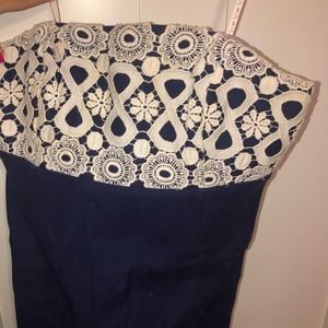 Lily pulitzer strapless dress